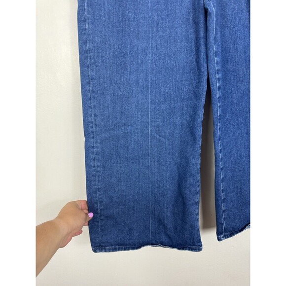 Closed Italy Rosy Wide Leg Cropped Blue Jeans Size 31 High Waisted - Picture 6 of 15